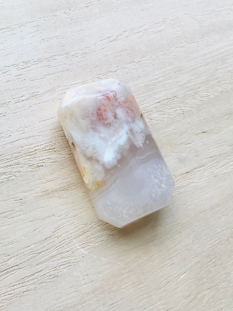 Unique Madagascar Flower Agate NecklaceNatural Cherry Blossom Agate NecklaceSakura agateFlower Chalcedony Pendant