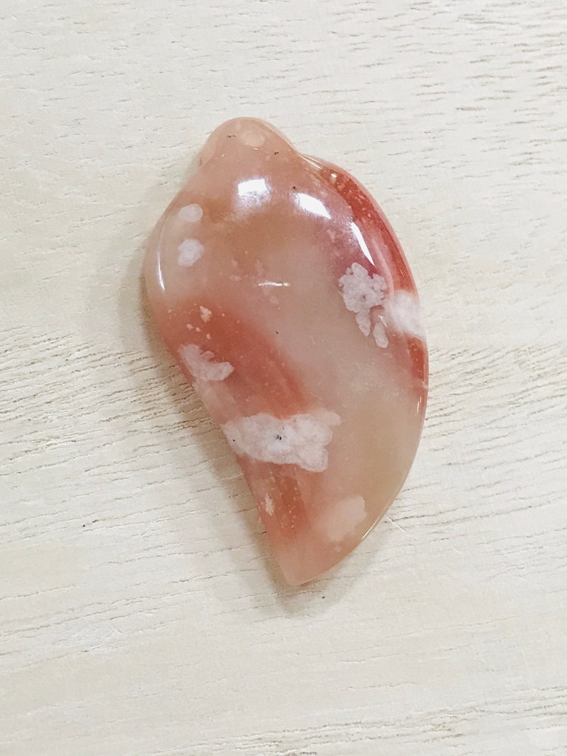 Unique Madagascar Flower AgateNatural Cherry Blossom Agate NecklaceSakura agateFlower Chalcedony Pendant