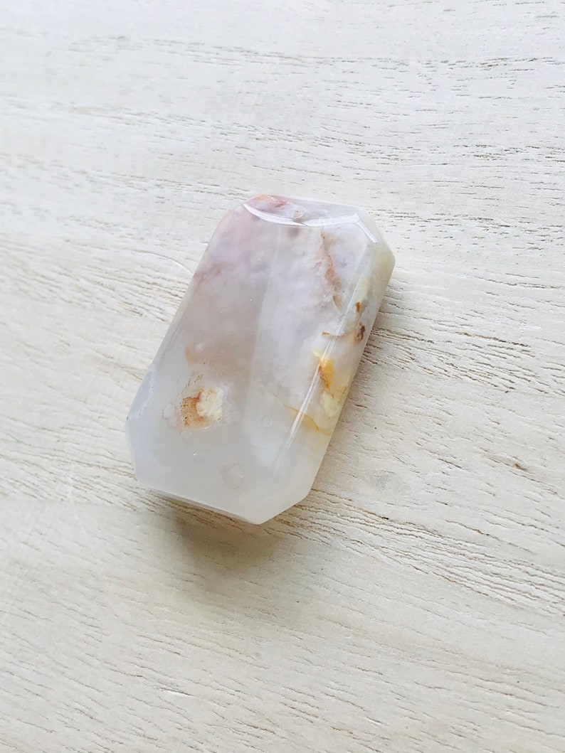 Unique Madagascar Flower Agate NecklaceNatural Cherry Blossom Agate NecklaceSakura agateFlower Chalcedony Pendant