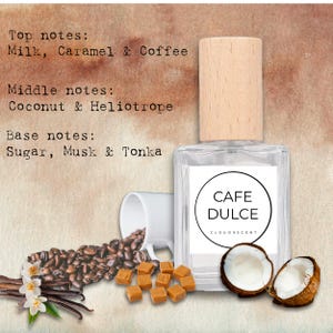 Perfume con aroma a café y caramelo gourmand, de larga duración, ideal para amantes del café, ideal para otoño e invierno.