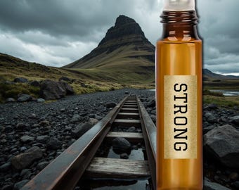 STRONG Strength evoking alcohol free perfume oil handcrafted Unisex Fragrance notes of black pepper, Saffron, Vanilla, Dark Rum & Cedar wood