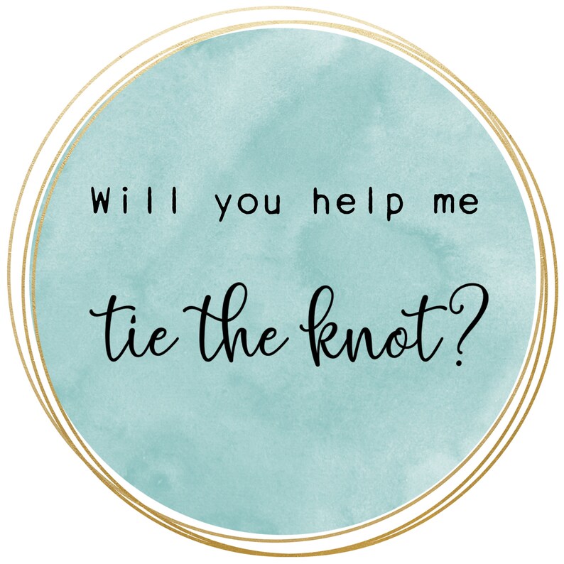 Will You Help Me Tie the Knot Bridesmaid Proposal Tie the | Etsy