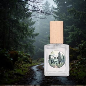 Rain-Soaked Forest Perfume – Handcrafted Nature Fragrance, Moss, Pine & Wet Earth Scent UNISEX