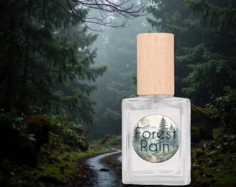 Parfum de forêt trempée dans la pluie - Parfum artisanal naturel, senteur de mousse, de pin et de terre humide UNISEXE