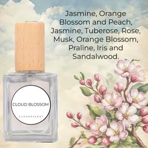 Geur jasmijn, perzik, sinaasappelbloesem | Zachte bloemige musk met iris en sandelhout | Romantische, vrouwelijke geur | Handgemaakte parfumspray