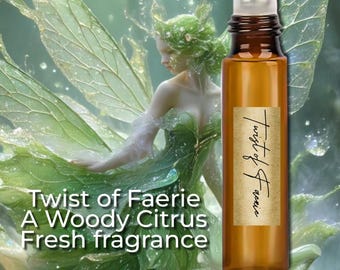 Twist of Faerie Parfum Aceite de perfume Unisex Aroma altamente perfumado Aroma cítrico verde fresco Perfume artesanal de lujo RollerBall