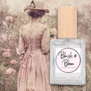 Profumo di rosa, rabarbaro e litchi – Fragranza floreale artigianale, regalo romantico per lei, elegante profumo naturale