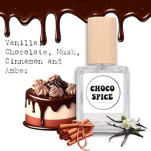 Cocoa Vanilla Perfume EDP– Chocolate Cinnamon Dessert Inspired Fragrance with Sweet Spices – Cozy Winter Fall Gourmand Perfume Gift for Her