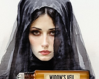 Widow’s Veil roll on Rollerball Perfume oil Dark Mysterious Strong Gothic Fragrance Patchouli, Vanilla, Jasmine, Pepper, Coffee and Cinnamon