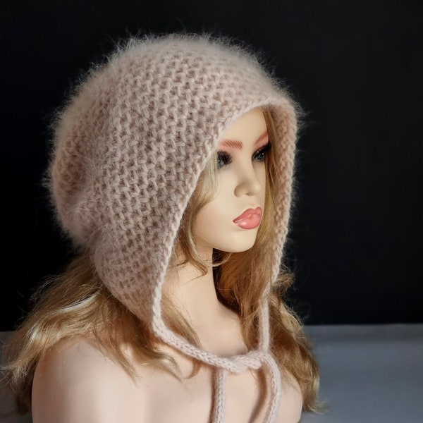 Knitted bonnet adult Christmas gift for girls