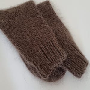 HandKnit mountain socks Angora Wool Socks Warm Fuzzy Sleep Socks