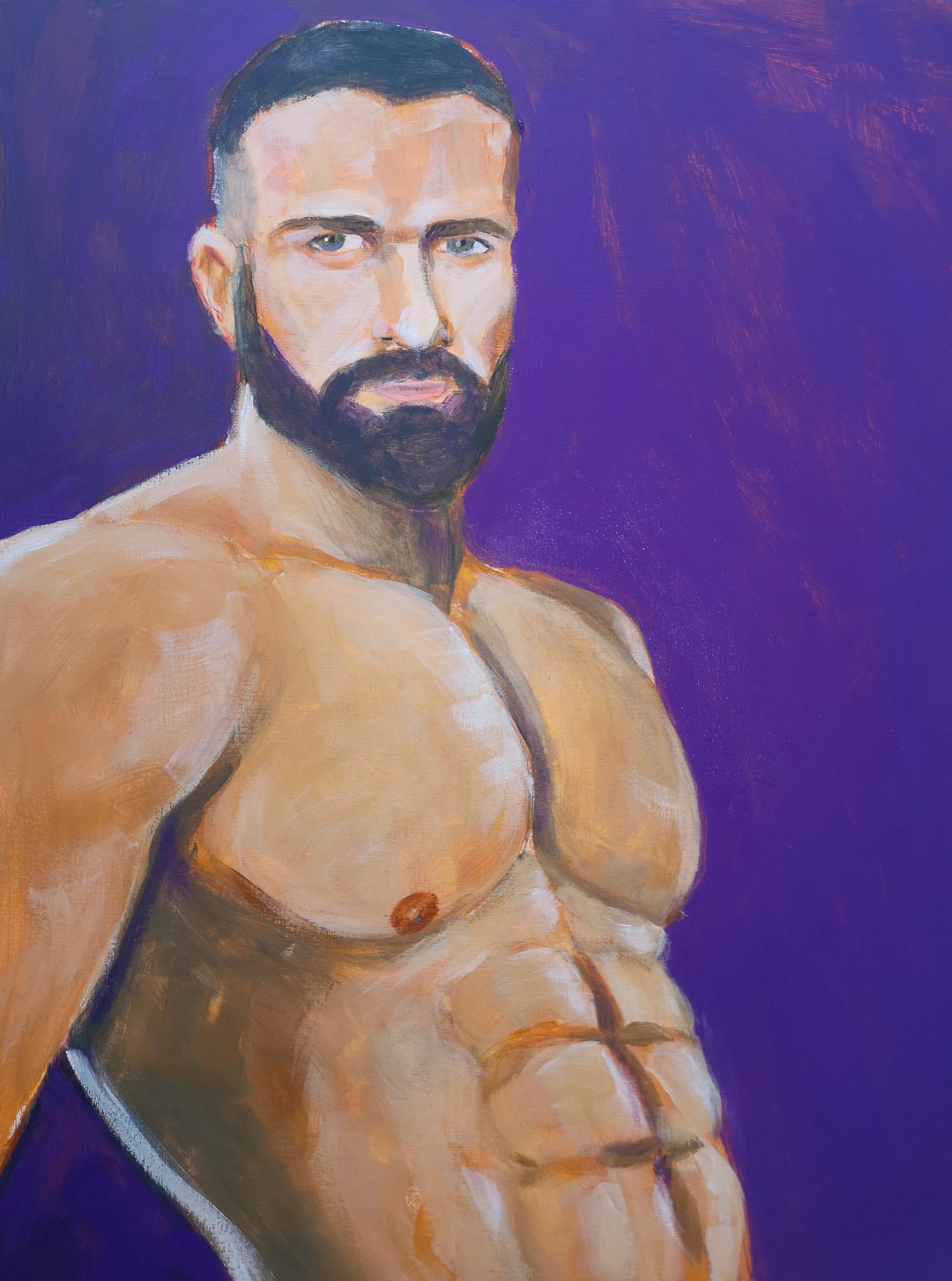 Xxl Muscular Latino Naked Muscular Body Alfa Male Gay Art Etsy