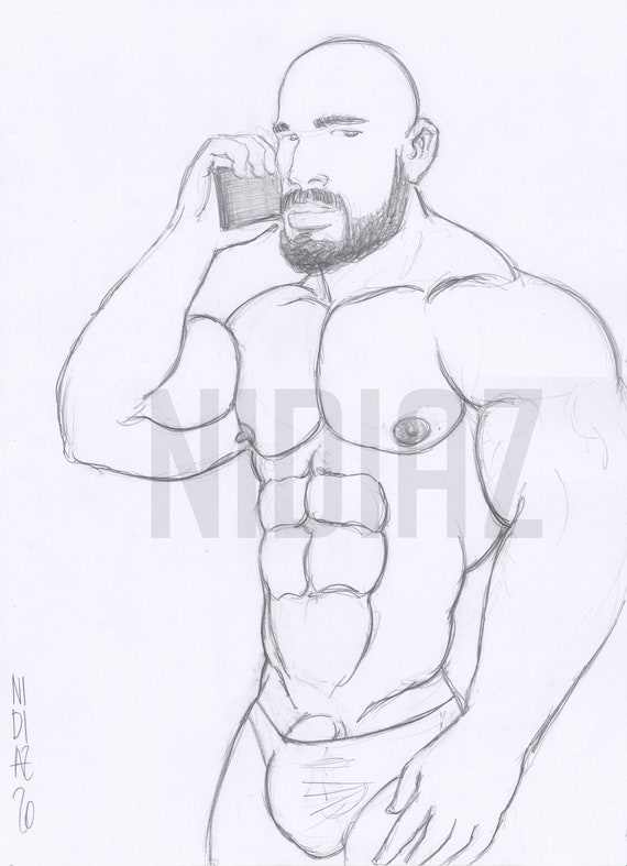 Gay musculoso con ropa interior ajustada. Etsy España