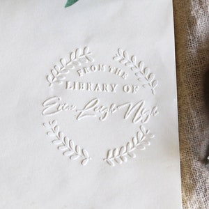 Sellos de la Biblioteca de Grabado en Relieve, Sellos de Grabado en Relieve Personalizados, Grabados de Libros, Grabados de Álbumes de Recortes, Sellos con Nombre Personalizado, Grabados de Mano