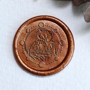 Eule Mond Wachssiegel Stempel Set, Eule Wachssiegel Stempel, Party Wachssiegel Stempel, Einladungen Siegel Stempel, Tier Wachssiegel, Wachssiegel Stempel Geschenk, Hochzeit