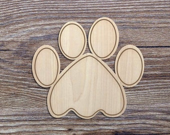 Healifty 20Pcs Zampa del Cane Ritagli Artigli Zampa di Legno A Forma di di Abbellimenti di Legno Non Finiti Fette con Corde Fai da Te Progetti del Mestiere della Decorazione