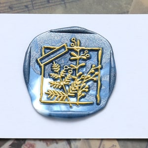 Farn Blatt Wachs Siegel Stempel Kit, Botanischer Siegel Wachs Stempel, Rustikale Hochzeit Umschlag Siegel, Party Wachs Siegel Stempel Set, Wachs Siegel Stempel Geschenk