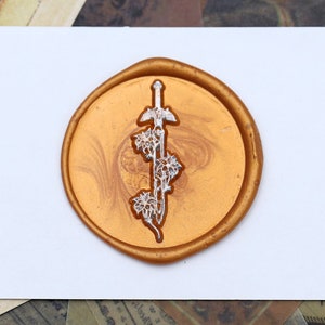 Schwert mit Blume Wachs Siegel Stempel Kit, Schwert Wachs Siegel Stempel, Wachs Siegel Stempel, Umschlag Siegel, Party Wachssiegel Stempel Set, Wachs Siegel Stempel Geschenk