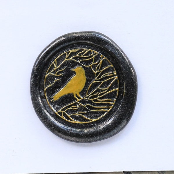 Crow Wax Seal Stamp , Raven wax seal, Animal stamp, Invitation Wax seal stamp, wedding envelope seal set, Wax seal Gift, party wax stamp set