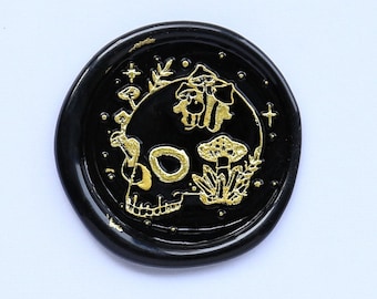 Skull wax seal stamp kit, Skull wax sealing stamp seal, wedding envelope seal, Skull party wax seal stamp set, invitation wax seal stamp