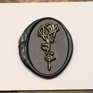 Rose Wachssiegel Stempel, Blumen Oval Wachssiegel Stempel Kit, Blumenhochzeit Siegel, Umschlag Siegel, Wachssiegelstempel Geschenk, Metallsiegelwachsstempel