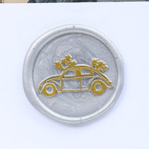 Hochzeit Auto Wachs Siegel Stempel, Auto mit Blumen Wachs Siegel Stempel, Einladung Wachs Siegel Stempel, Umschlag Siegel Set, Wachssiegel Geschenk, Party Wachsstempel