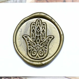Hamsa Wachs Siegel Stempel Set, Hand Wachs Siegel Stempel Geschenk, Hand Wachs Siegel Stempel Hochzeit
