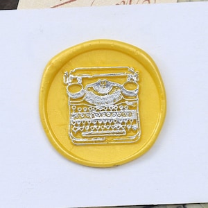 Retro typemachine lakzegel stempel kit, typemachine lakzegel stempel cadeau, vintage lakzegel stempel, bruiloft lakzegel stempel cadeau, envelop zegel