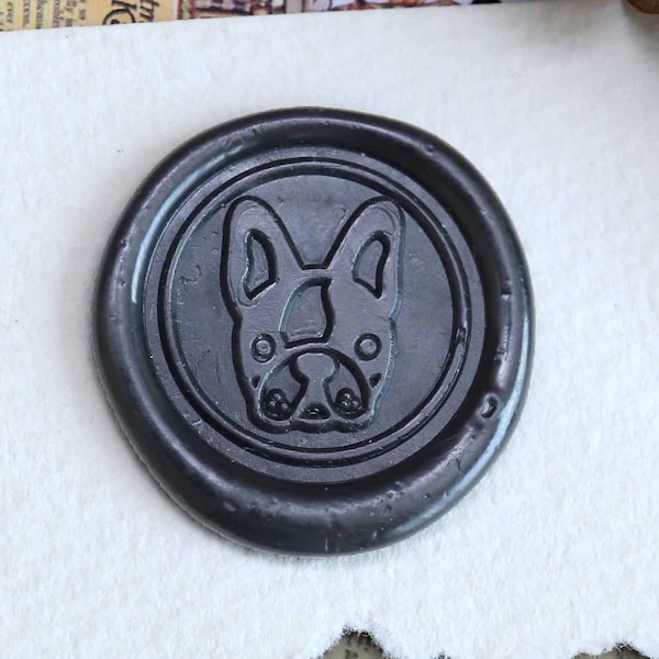 French bulldog wax seal stamp kit, puppy seal stamp,dog wax seal, wedding envelope seal,party wax seal stamp set, Wax seal stamp Gift