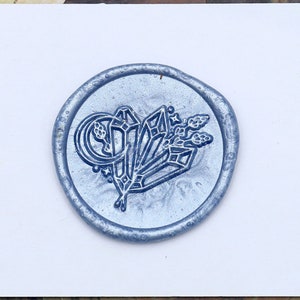 Kristall mit Mond Wachs Siegel Stempel Kit, Diamant mit Feder Wachs Siegel Stempel, Party Wachs Siegel Stempel, Hochzeit Wachs Siegel Stempel Geschenk, Umschlag Siegel