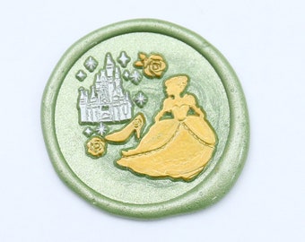 Princess and Castle wax seal stamp kit, Fairy Tale seal stamp, Beauty wax seal, wedding seal, Flora wax seal stamp set, Wax seal stamp Gift