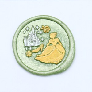 Kit de tampons de cire princesse et château, tampon de sceau de conte de fées, sceau de cire de beauté, sceau de mariage, jeu de tampons de sceau de cire de flore, cadeau de tampon de sceau de cire