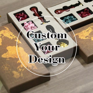 Benutzerdefinierte Wachs Siegel Kit, personalisierte Hochzeit Wachs Siegel Kit, personalisiert Ihr eigenes Design, personalisiertes Geschenk, Wachs Siegel Stempel Kit