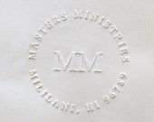 Custom 2 initials Address Embosser, Book Embosser stamp, Returned address stamp,envelopes embosser,Personalized embosser, hand held embosser