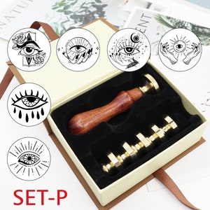 Evil Eye Wachs Siegel Stempel Sammlungen, Magie mit Wachs Stempel Kit, Rose Skull Wachs Stempel Set, Sugar Skull Stempel, einzigartiges Wachs Siegel Stempel Geschenk