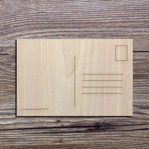 Wooden Postcards for Crafts 14x9cm, 3mm Wood Postcards, plain shape for scrapbooking, DIY Crafting Wood Laser Cut Tags, Wood Craft Supplies