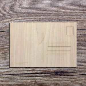 Cartes postales en bois pour travaux manuels 14 x 9 cm, Cartes postales en bois 3 mm, forme unie pour le scrapbooking, DIY étiquettes en bois découpées au laser, Fournitures pour travaux manuels en bois