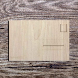 Wooden Postcards for Crafts 14x9cm, 3mm Wood Postcards, plain shape for scrapbooking, DIY Crafting Wood Laser Cut Tags, Wood Craft Supplies