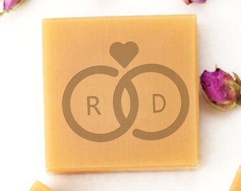 Couple Rings Soap Stamp with initials, Personalized Wedding Soap Stamp,Handmade Acrylic Mold ,Acrylic Soap Stamp,wedding Soap stamp