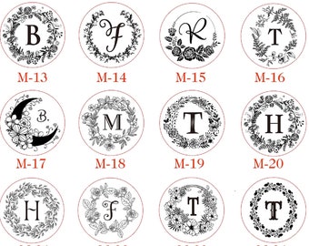 Monogram lakzegelstempel, alfabet lakzegel, enkele initiaal lakzegelkit, lakzegel huwelijksuitnodiging, lakstempel cadeauset