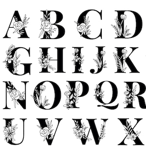Sello de lacre con iniciales, sello de lacre con flores silvestres, sello de lacre con monograma botánico, kit de sello de lacre para bodas, sello de letras, sello de lacre con hojas