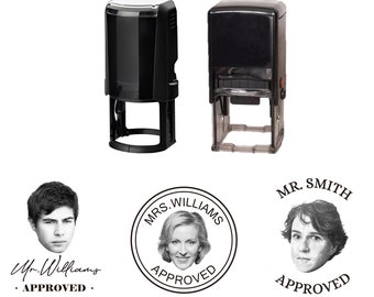 Customized face self-inking stamp, Custom Address Pre-inked Stamp , Custom Return Address Stamp, Custom full-face stamp, Gift for New wed,