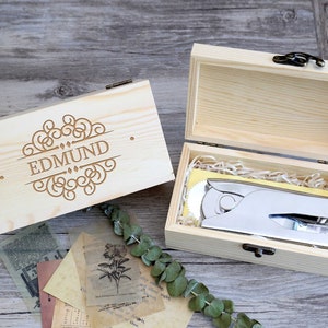 Aangepast cadeau voor boekenliefhebbers, cadeauset gegraveerde houten kist, gepersonaliseerde reliëfcadeauset, gepersonaliseerde zegelreliëf, uniek reliëfcadeau