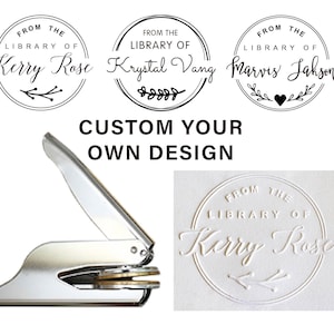 Custom embosser with your own design, Book Embosser ,Custom Logo Embosser, Embosser Gift Set , Library embosser, Paper stationery
