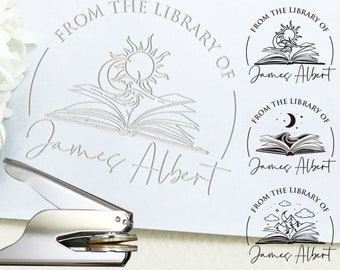 Book Embosser Custom Embossing Stamp Library Embosser Personalized Embosser  Embosser Stamp From the Library of Stamp Ex Libris 10300 