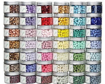 62 Colors Sealing Wax Beads, high quality wax beads for Seal Stamp, invitation seal, envelop seal, gift seal, 200 pcs in bottle