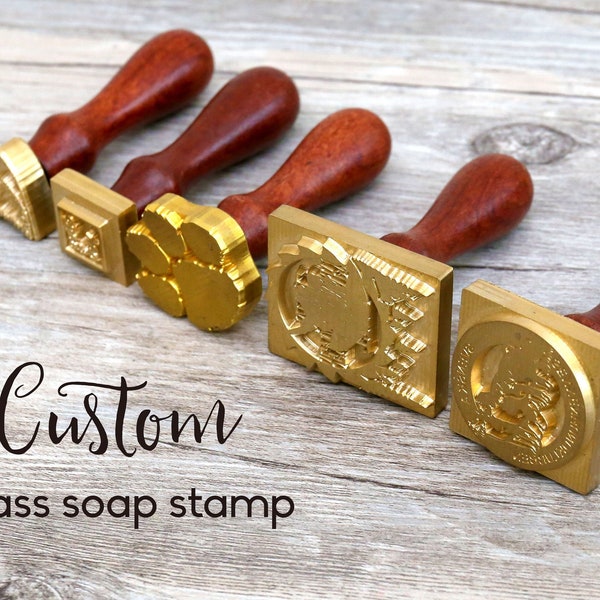 Personalized Brass Soap stamp, Custom Soap Stamp in Brass, Handmade Metal Soap Stamp, Custom Branding Soap Stamp, logo Mold for soap