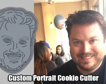 Custom Face Portrait Cookie Cutter, Custom Face Cutter, Portrait Cookie Cutter, Clay Cutter, Fondant Cutter Stamp, cadeau unique pour la fête