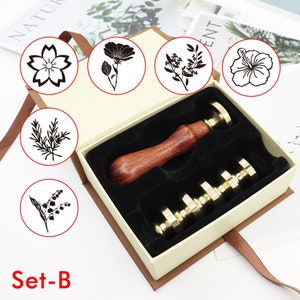 Hochzeit Wachssiegel Stempel Set, Farn Blatt Stempel, Flora Wachssiegel Stempelset, Einzigartige Wachssiegel Stempel Geschenk