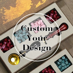 Personalisierte Wachs Siegel Stempel, Passen Sie Ihr eigenes Design Wachs Siegel Stempel, Personalisierter Ihr eigener Logo Stempel, Hochzeit Wachssiegel, personalisiertes Geschenk Kit